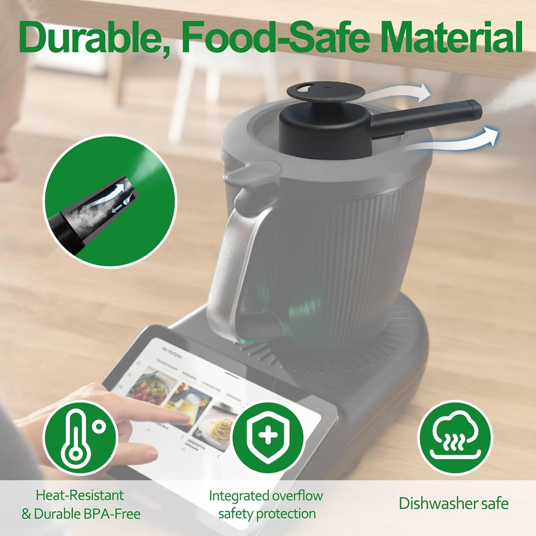 Dampfumleiter für Thermomix TM7 – Dampfumlenk Aufsatz mit Überlaufschutz, Vorwerk Thermomix TM7 Zube