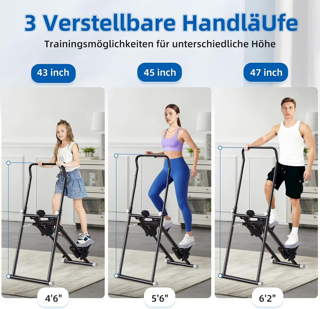 Stair Stepper für Zuhause, Stairmaster mit Einstellbarem 3 Stufen Widerstand für Ganzkörpertraining,