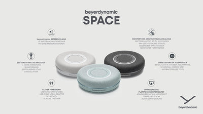 beyerdynamic SPACE Freisprechlösung für Homeoffice und Büro, exzellenter Klang für Musik, Geräusch-