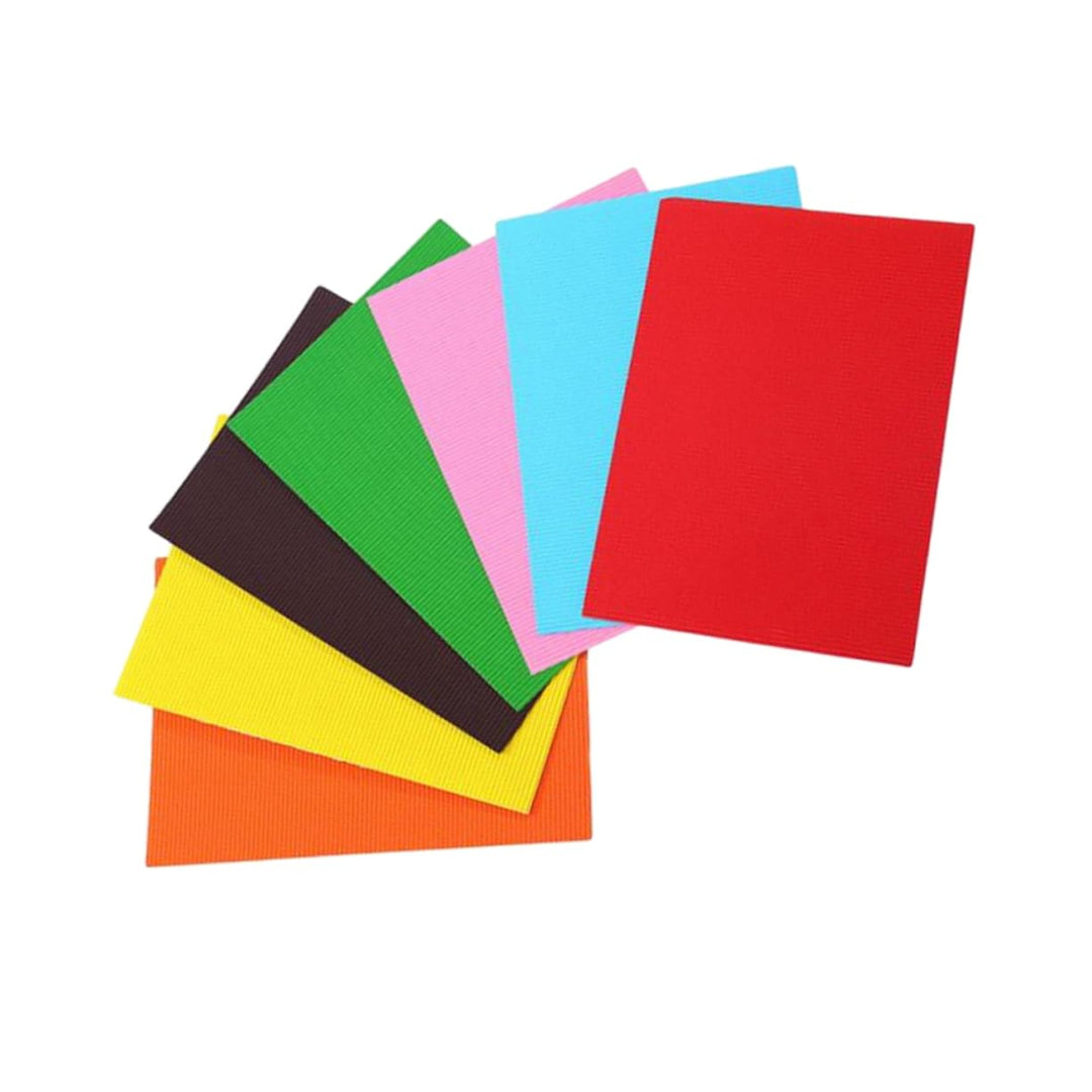NUOBESTY 20 Stück Buntes Wellpapier A4 Für Diy Bastelarbeiten Kreatives Handwerkspapier Für Schule K