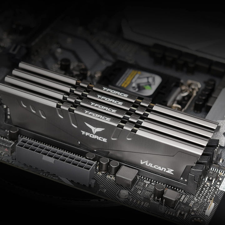TEAMGROUP Team T-Force Vulcan Z DDR4 Gaming Memory, 2 x 16 GB, 3200 MHz, 288 Pin DIMM, Grey 32GB (16