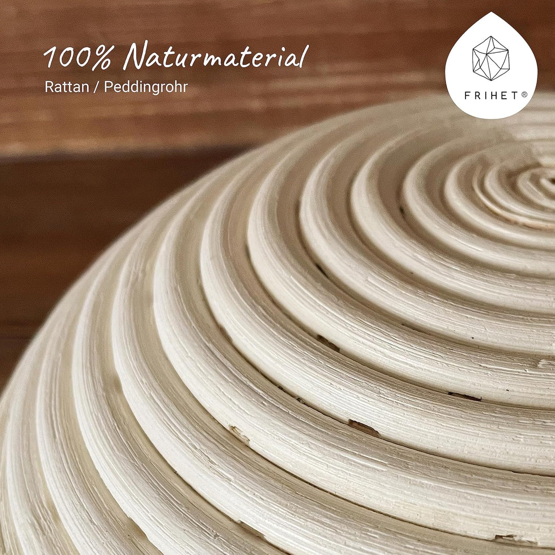 Gärkorb zum Brotbacken Brotbackform Gärkorb aus Rattan/Peddigrohr - oval 35cm (ca. 1kg Brotteig), Ov
