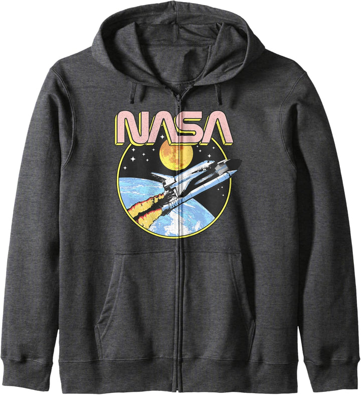 NASA Retro Shuttle Over The Earth Kapuzenjacke