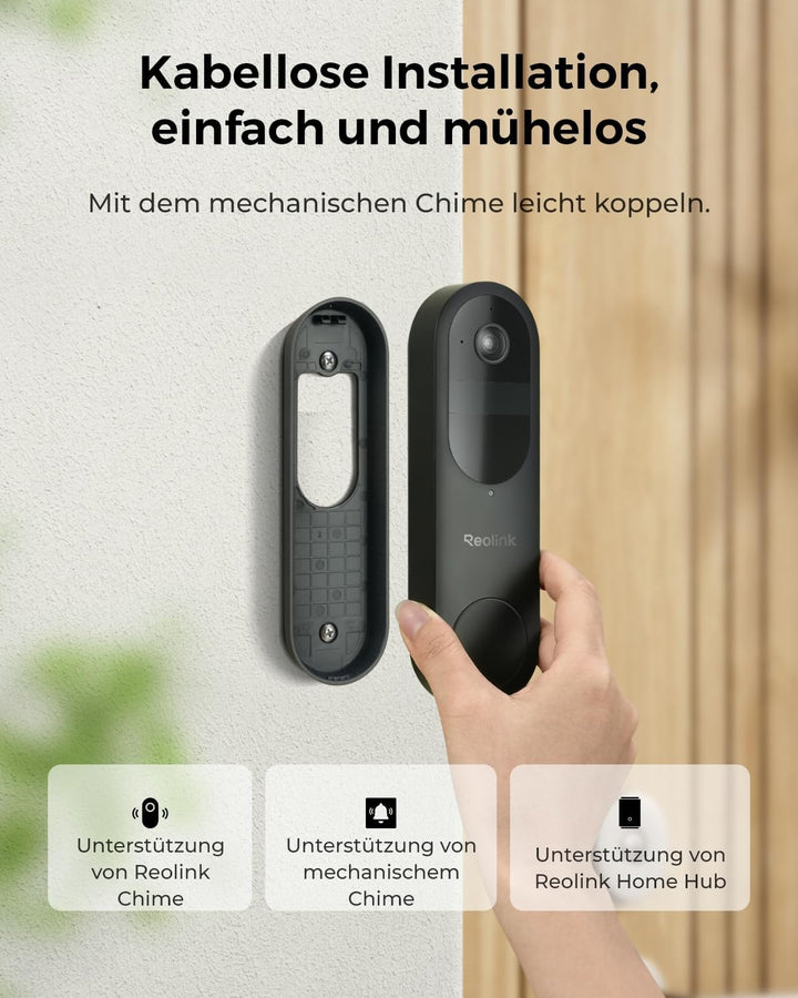 Reolink Doorbell Battery, Smart 2K Dualband-WLAN Akku-Türklingel, 1:1 Kopf-bis-Fuss-Ansicht, Persone