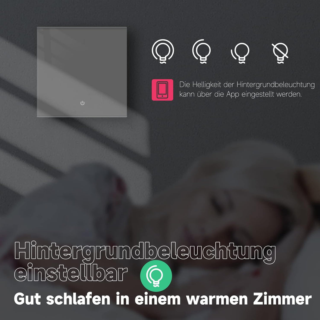Beok Thermostat Heizung Smart, WiFi Fussbodenheizung Thermostate für Warmwasserbereitung Programmier
