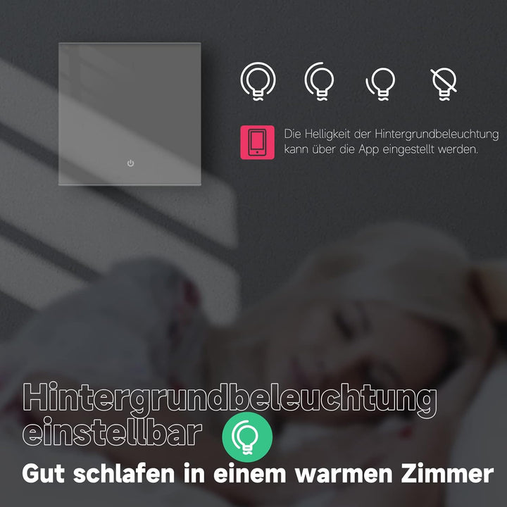 Beok Thermostat Heizung Smart, WiFi Fussbodenheizung Thermostate für Warmwasserbereitung Programmier