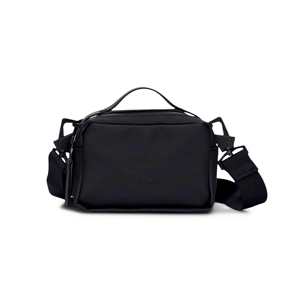 RAINS Unisex Waterproof Crossbody Bag, Sling Bag, Fanny Bag - Versatile Black Box Bag for Women & Me