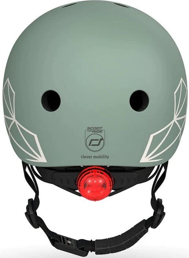 Scoot and Ride Helm XS Groen met Lijntjes