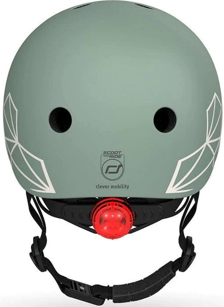 Scoot and Ride Helm XS Groen met Lijntjes