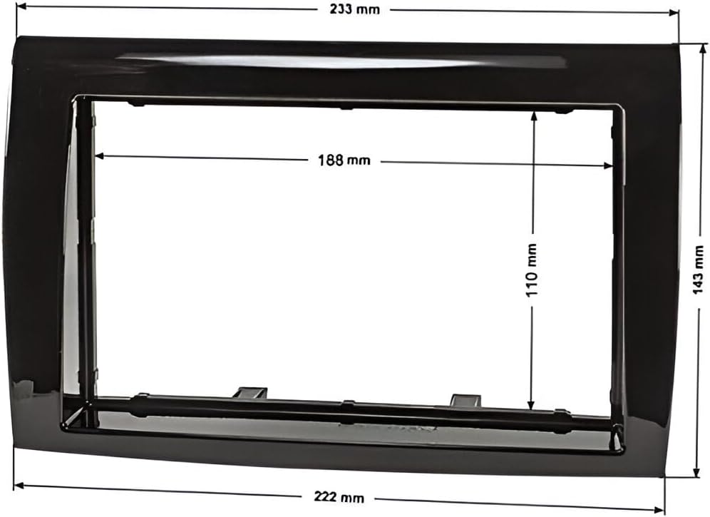Sound way - 2 DIN Radio Blende Einbau Rahmen Adapter Einbauset kompatibel mit FIAT Bravo 2007-2016 -