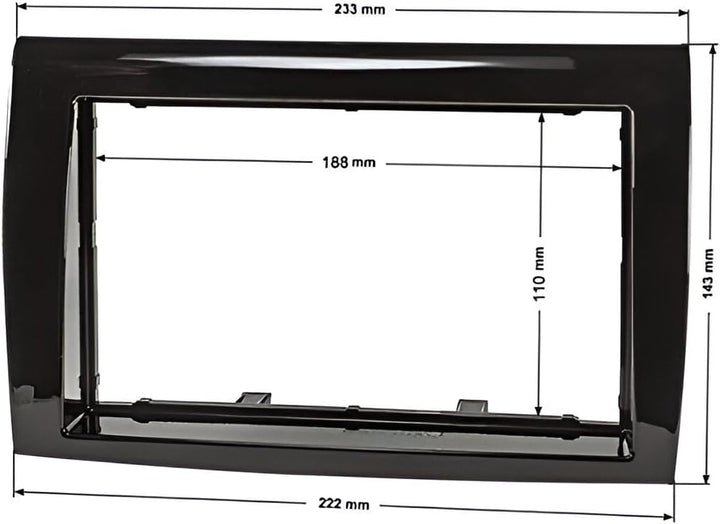 Sound way - 2 DIN Radio Blende Einbau Rahmen Adapter Einbauset kompatibel mit FIAT Bravo 2007-2016 -