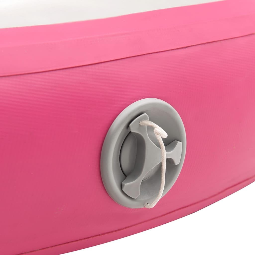 vidaXL Gymnastikmatte Aufblasbar Pumpe PVC Turnmatte Tumbling mehrere Auswahl Rosa und Grau 100 x 10