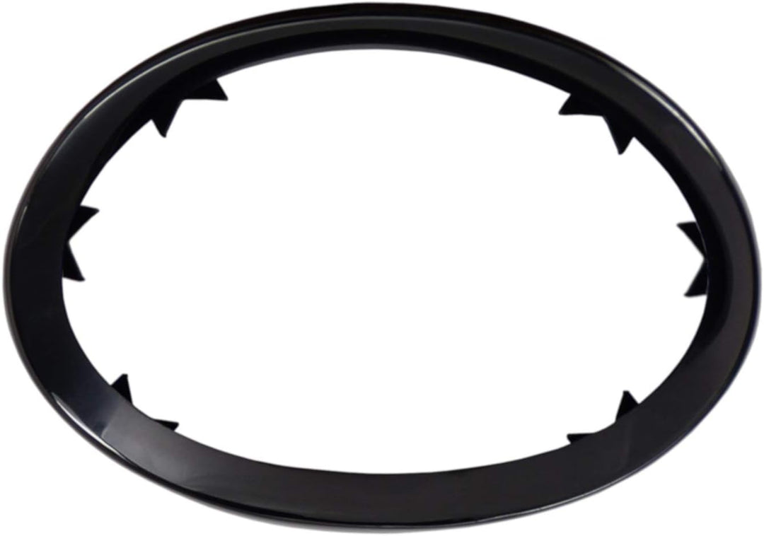 L&amp;P A309 Auspuffblende Endrohrblende oval Schwarz Edelstahl spiegel poliert kompatibel mit 3er e90 e