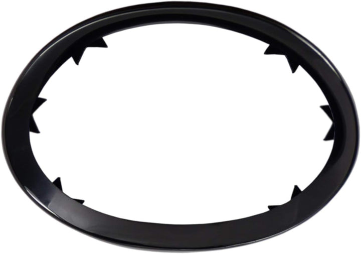 L&amp;P A309 Auspuffblende Endrohrblende oval Schwarz Edelstahl spiegel poliert kompatibel mit 3er e90 e