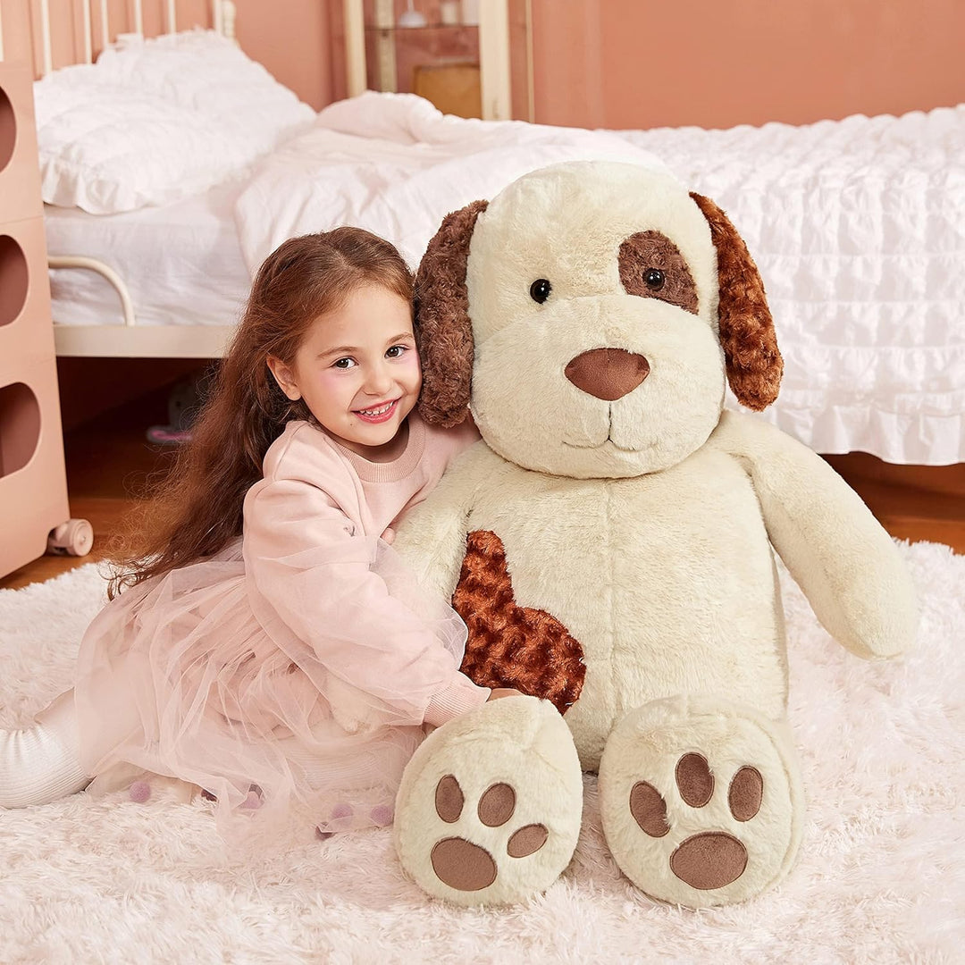 IKASA Gross Hund Kuscheltier Riesen Stofftier,78cm Welpe Gross Plüschtier Riesige Plüsch Spielzeug F