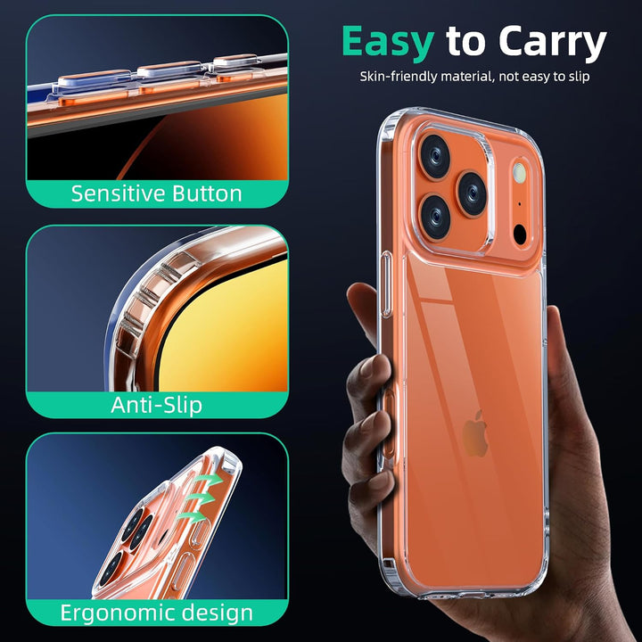 ONES für iPhone 17 Pro Max Ultradünn Hülle, Militärnorm Schutz HandyHülle, Vergilbungsbeständig Krat