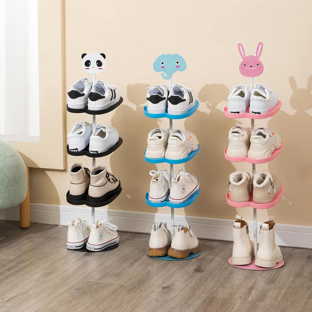 Kinder Schuhregal - Kreativ Drehen Aufbewahrungsregal, Dreidimensional Karikatur Hasen, Hase