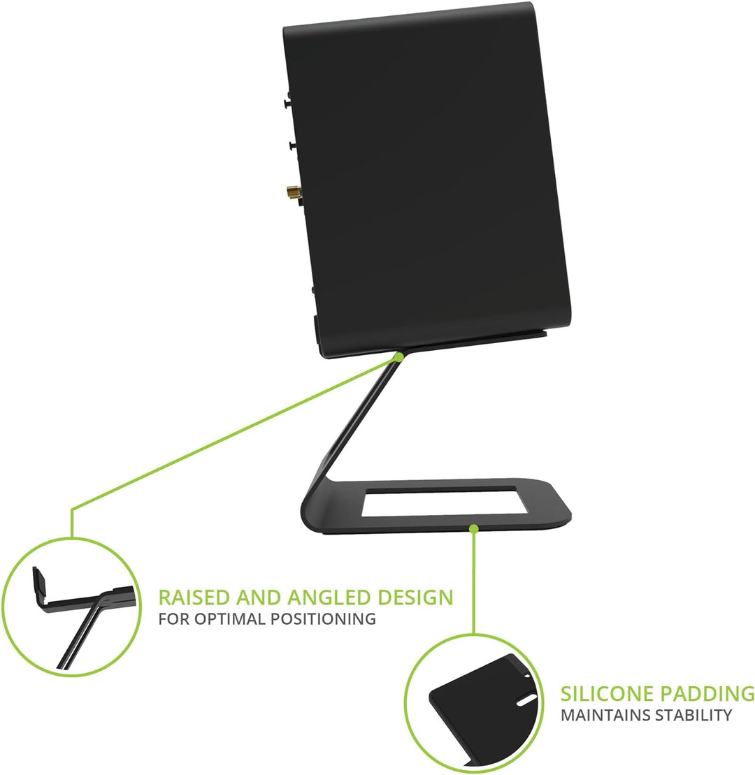 Kanto SE6 Elevated Desktop Speaker Stands for Large Bookshelf Speakers & Full-Size 5”-7” Studio Moni