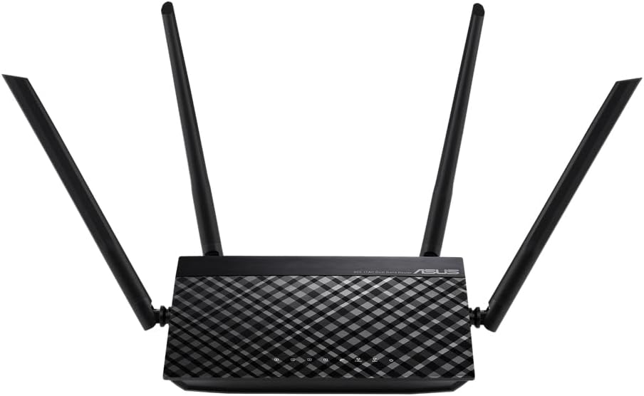 ASUS RT-AC1200 V2 Router (WiFi 5 AC1200 MIMO, 4x Fast Ethernet LAN, App Steuerung, DFS, IPv6) RT-AC1
