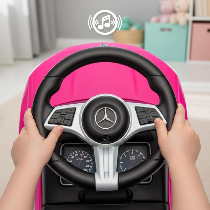 sun baby Rutschauto ab 1 Jahr Mercedes C-Class, Kinderfahrzeug für Jungen und Mädchen mit Audio-Lenk
