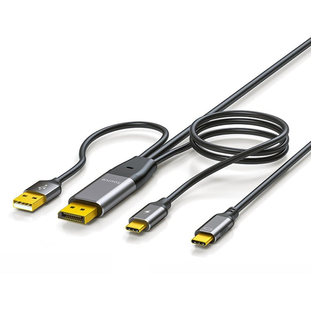 chenyang Displayport auf USB C Kabel 4k@60Hz mit USB Stromversorgung unterstützt Touch-Display für H