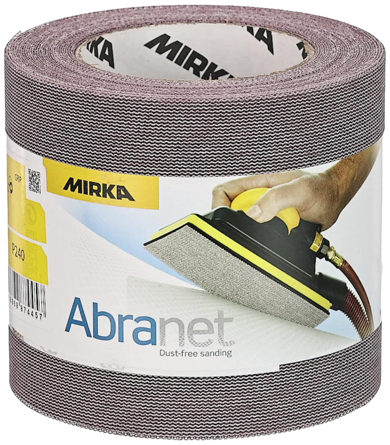 Mirka Abranet Netz-Schleifrolle 115 mm x 10 m Klett / Korn P240 / 1 Rolle / zum Schleifen von Holz,