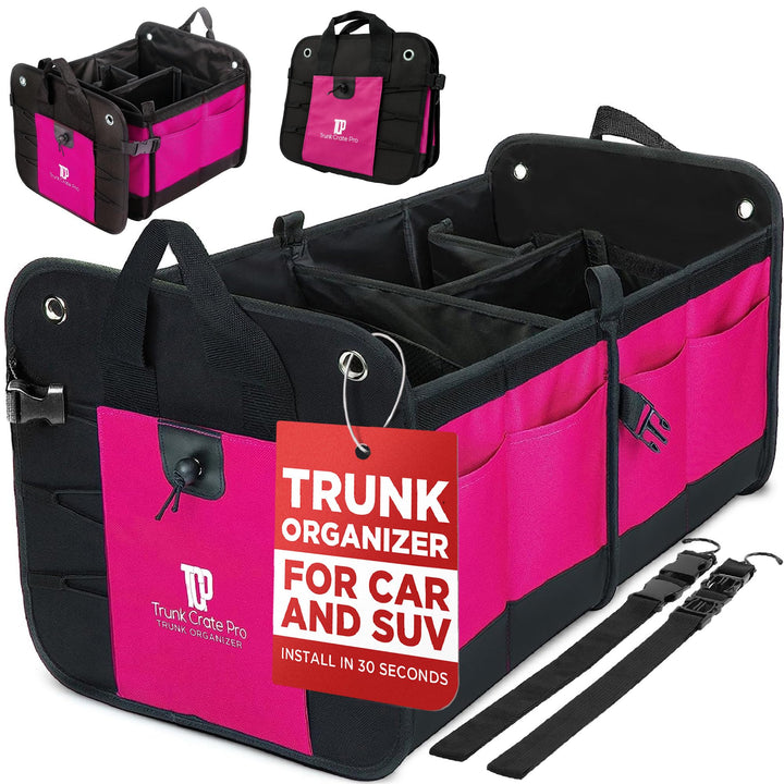 TrunkCratePro Multi Compartments zusammenklappbarer beweglicher Trunk Organizer für Auto, Geländewag