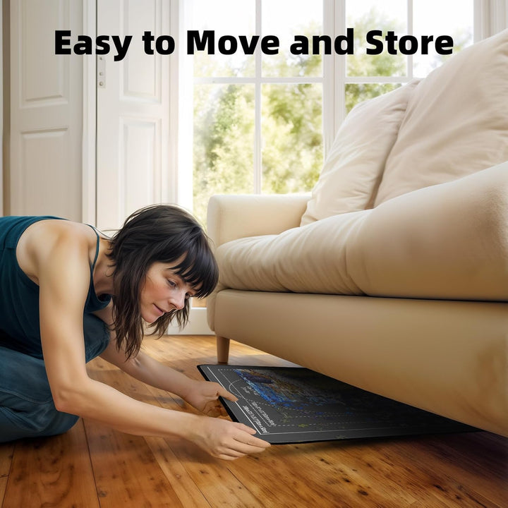 Puzzlematte mit Abdeckung, Puzzlebrett für 1000 500 Teile, 32*22 inches, Rutschfeste Puzzle Board Sa