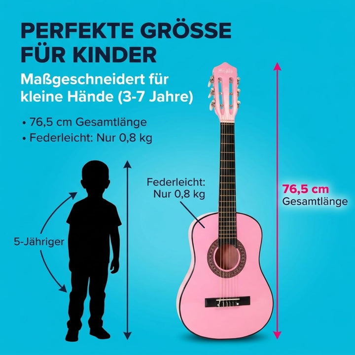 Music Alley MA-51 Classical Acoustic Guitar Kids Guitar and Junior Guitar Pink, Pink