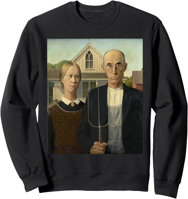 American Gothic by Grant-Wood | Pop Art Sweatshirt