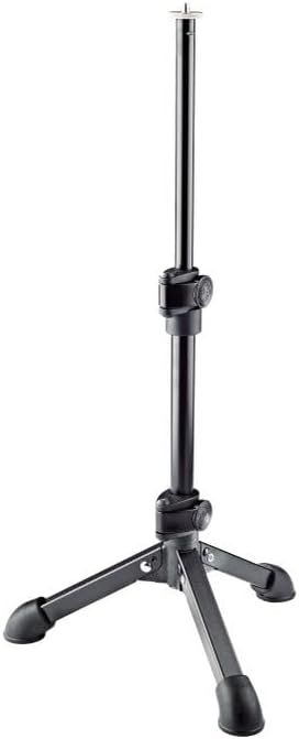 K&amp;M 23150 Tischstativ – Stahl, Schwarz – Stufenlos 23-43 cm Höhe, 1/4“ Gewindeanschluss – Für Kamera