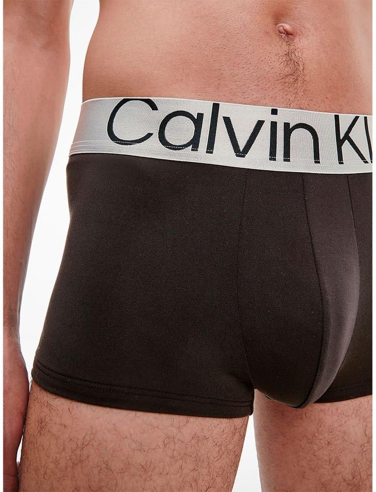 Calvin Klein Herren Boxershorts Low Rise Trunks mit Stretch S Mehrfarbig (Blue Shadow, Grey Sky, Bla