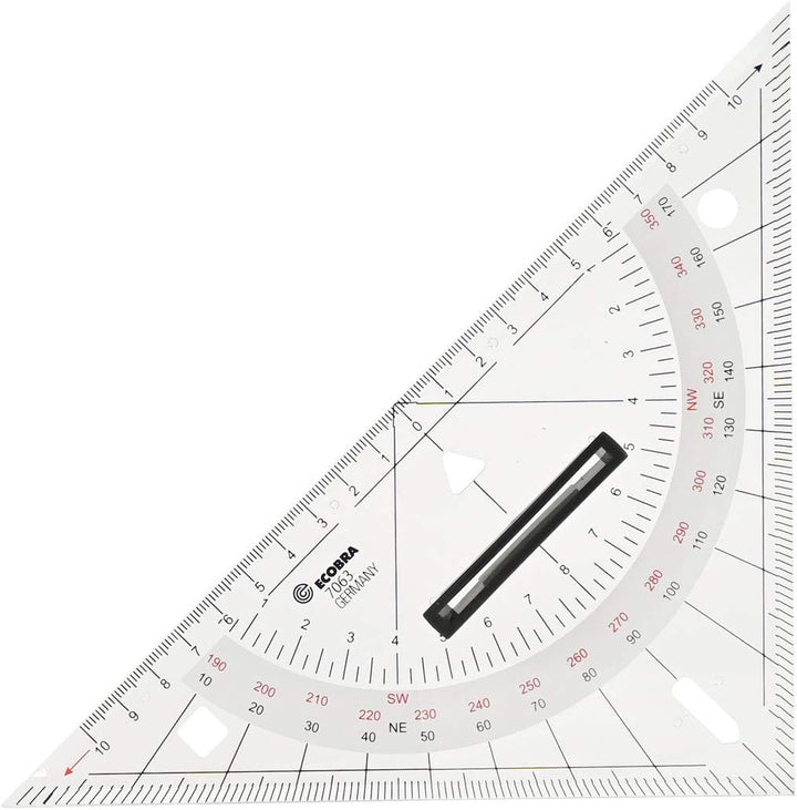 Ecobra, Navigationsbesteck mit Anlege- + Kursdreick und Marinezirkel