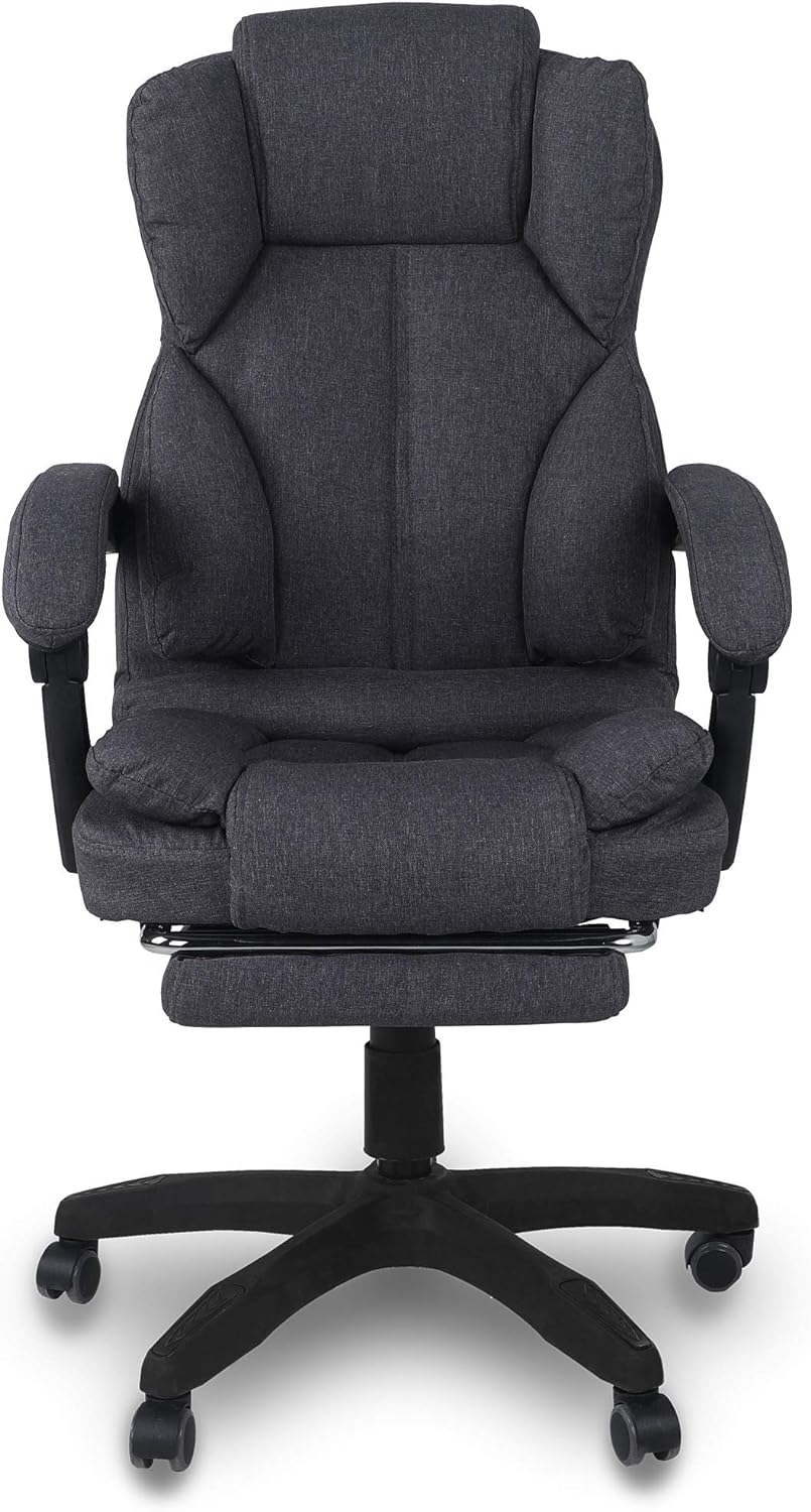 Trisens Bürostuhl, ergonomischer Schreibtischstuhl Stoff Chefsessel mit gepolsterten Armlehnen und K