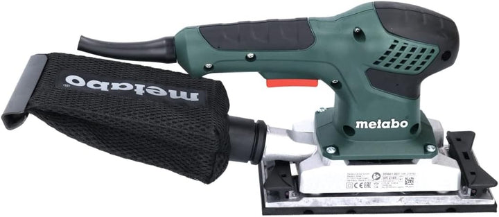 Metabo Schleifmaschine SR 2185 (Schleifer mit Staubbeutel + Koffer, 210 W, Schleifplatte 92x184 mm,