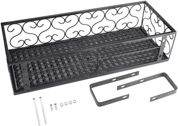 Pssopp Metall-Pflanzenaufhänger, Balkon-Hänge-Blumenregal, Metall-Pflanzgefäss-Ständer für Innen- un