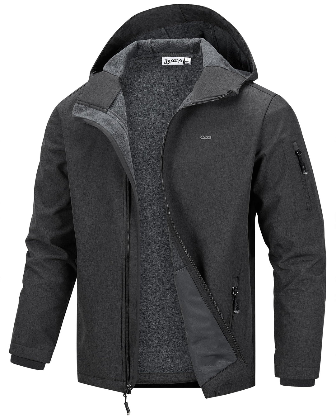 33,000ft Jacke Herren Wasserdichte Atmungsaktiv Softshelljacke - Übergangsjacke Winddichte Regenjack