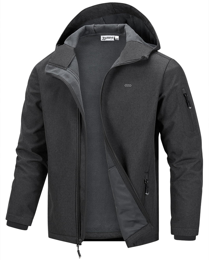33,000ft Jacke Herren Wasserdichte Atmungsaktiv Softshelljacke - Übergangsjacke Winddichte Regenjack