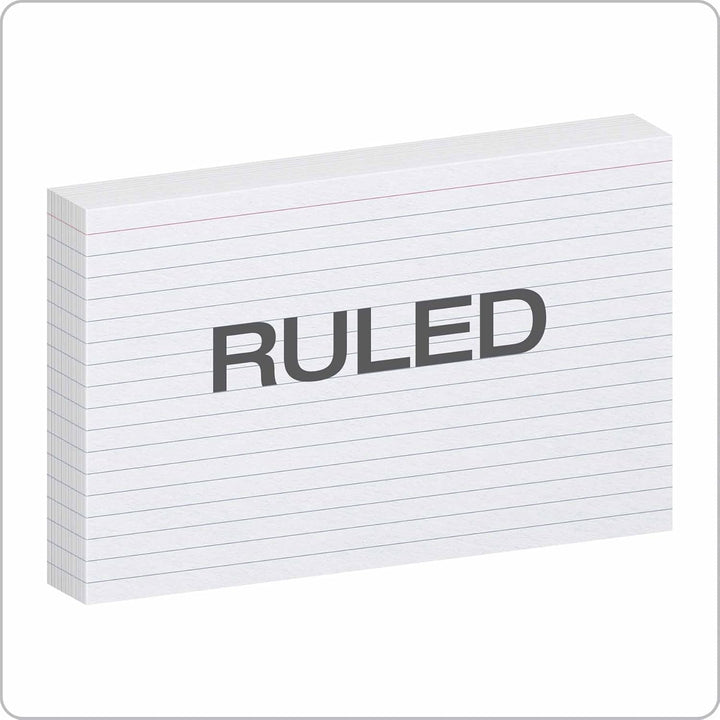 Oxford 51EE Karteikarten, liniert, 12,7 x 20,3 cm, Weiss, 500 Karten (5 Packungen à 100 Stück) (51)
