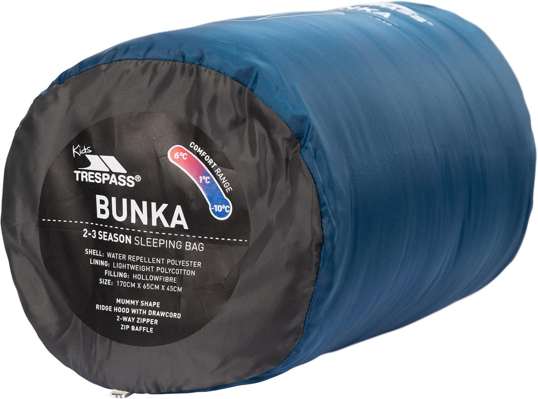 Trespass Bunka Unisex 3-Jahreszeiten-Schlafsack mit Hohlfaserfüllung Reichhaltiges Teal, Reichhaltig