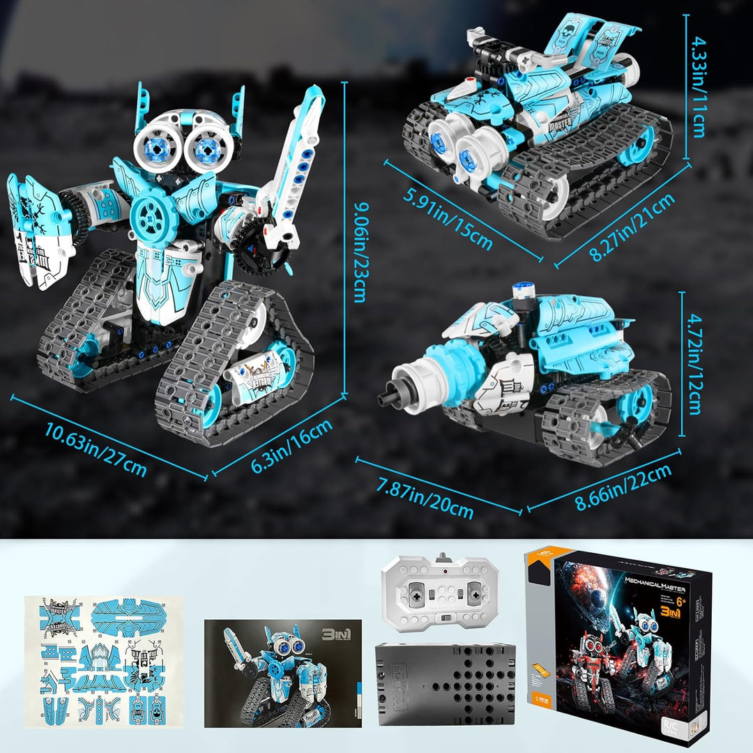 JOYTREKY Roboter Spielzeug Technik ab 5 6 7 8 9 10 11 12+ Jahre Jungen, 3 in 1 Roboter Kinder App-Fe