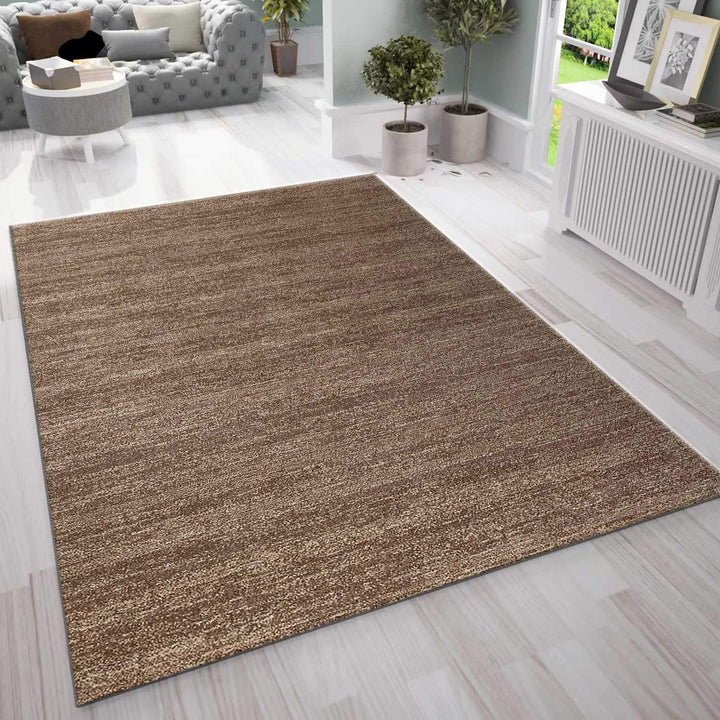 VIMODA Modern Braun Kurzflor Meliert Farbecht Pflegeleicht, Masse:80 x 150 cm, 80 x 150 cm