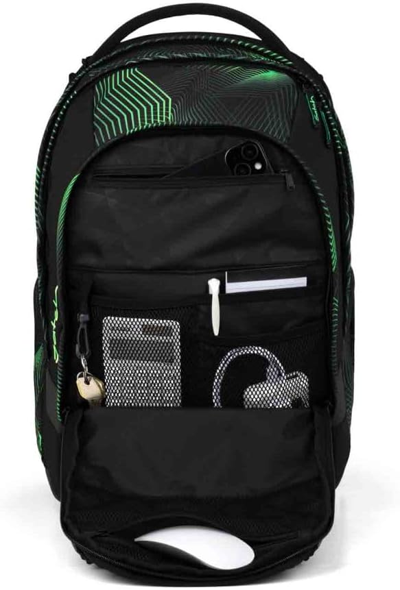 Satch Match Plus Schulrucksack Set 3tlg. inkl. Schlamperbox und Sporttasche (Seismic Green), Seismic