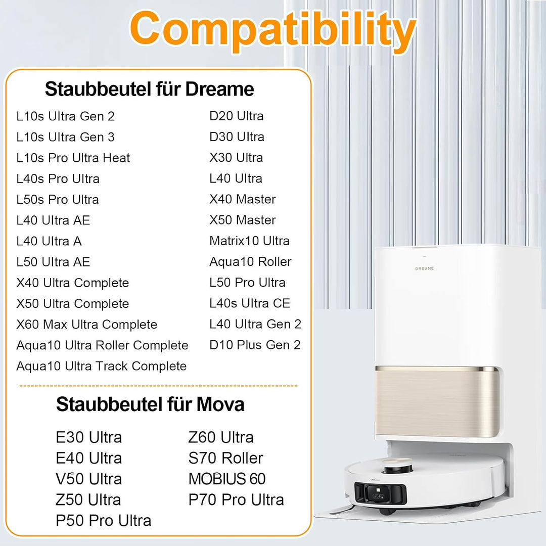 RUKHOOL 14 Staubbeutel für Dreame L10s Ultra Gen 2 / X50 /X40 Ultra Complete /L40S /L10s Pro Ultra H