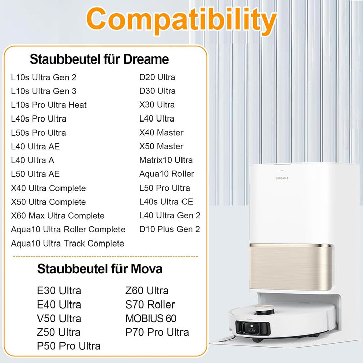 RUKHOOL 14 Staubbeutel für Dreame L10s Ultra Gen 2 / X50 /X40 Ultra Complete /L40S /L10s Pro Ultra H