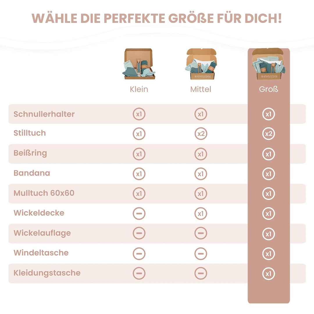 MIMUSELINA Pack Neugeborenen Geschenk | Baby Geschenk Mädchen oder Junge | Babygeschenke zur Geburt