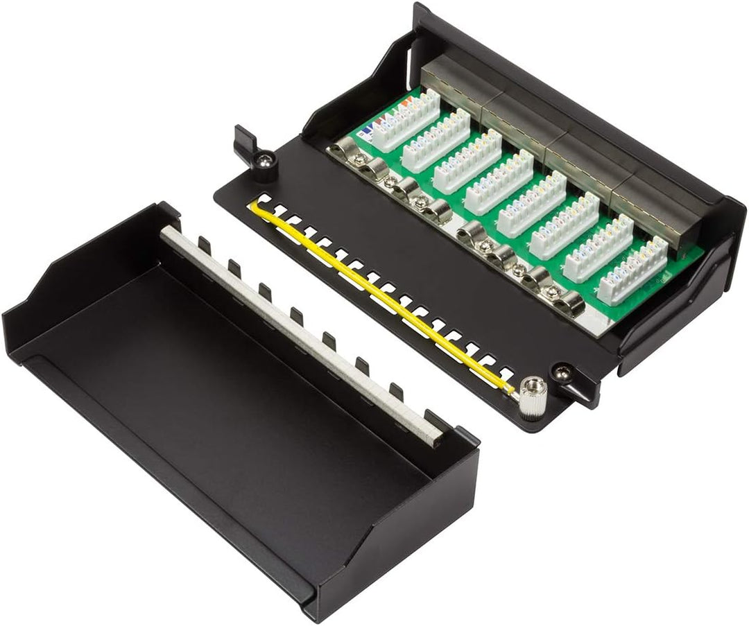 LogiLink Professional Cat.6A (500 MHz) Patchpanel - Verteilerfeld, Tisch/Wand/Desktop, STP (geschirm
