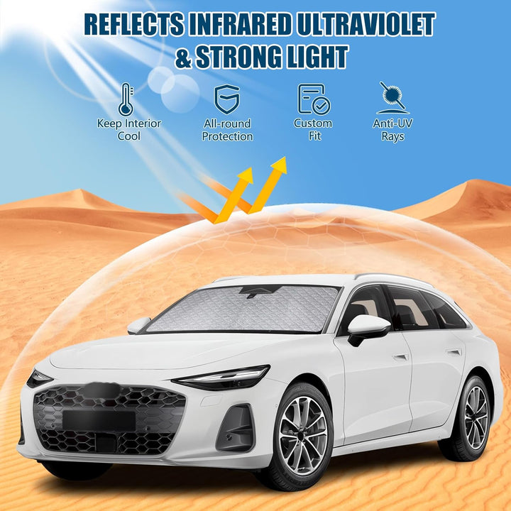 Sonnenschutz Auto Frontscheibe Ersatz für Audi A6 4L 2025-2026, Auto Windschutzscheibe Sonnenschutz
