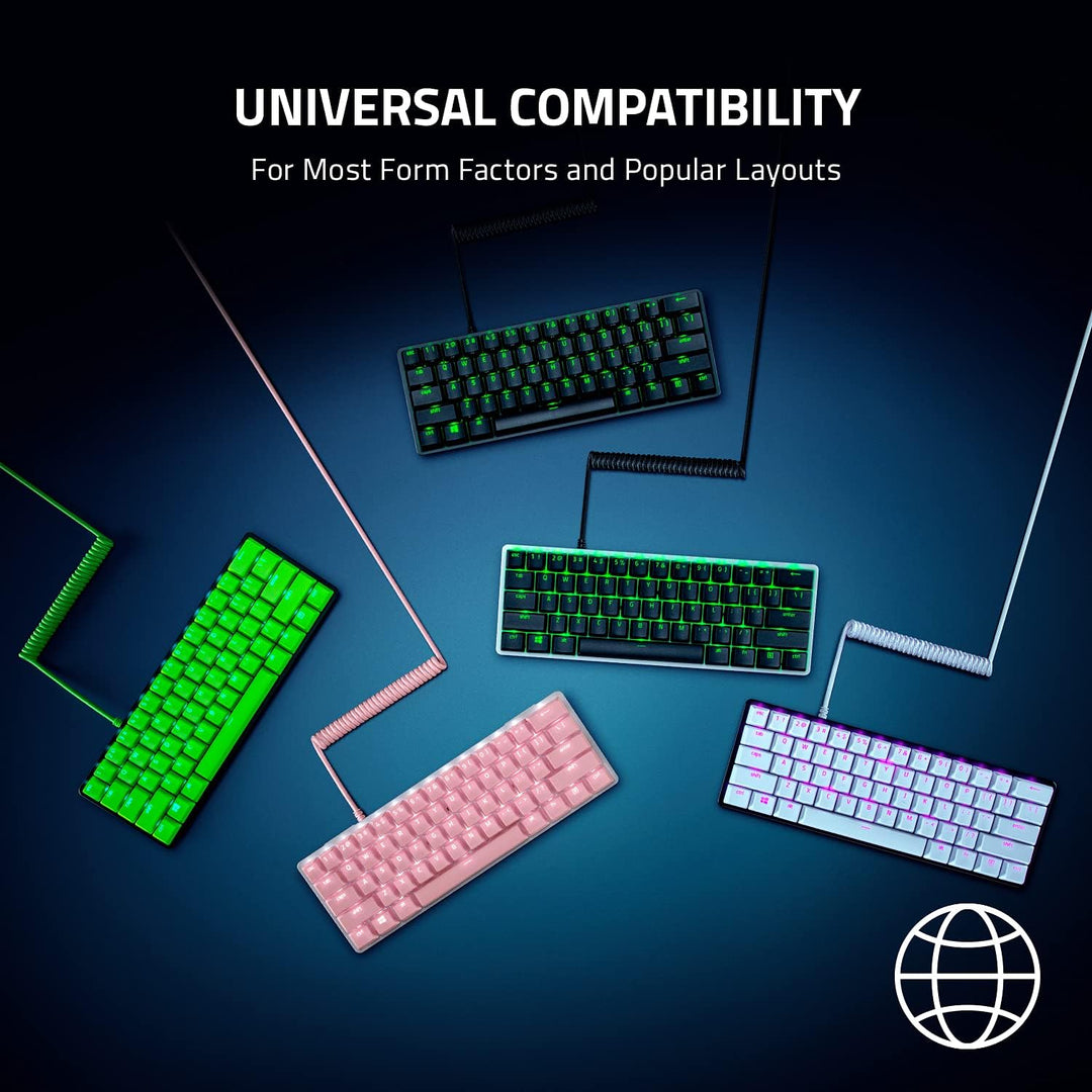 Razer PBT Keycap + Spiralkabel-Upgrade-Set: Durable Doubleshot PBT,Universelle Kompatibilität,Keycap
