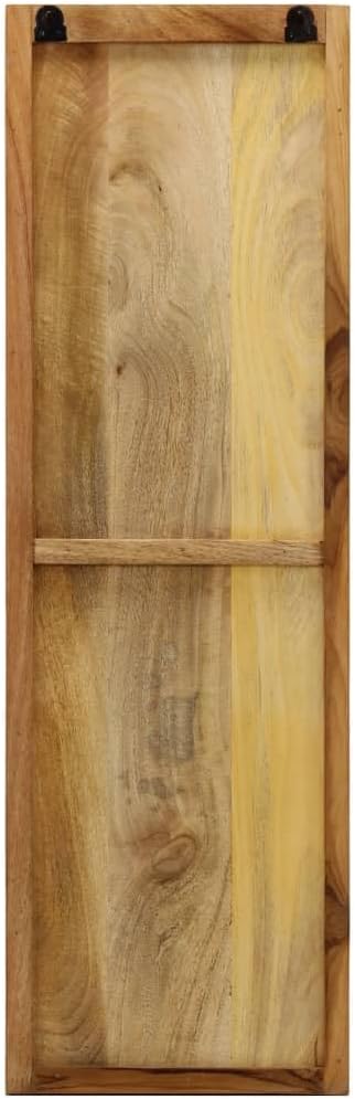 Hothingwell Wandgarderobe, 2 Stück, Mangoholz, massiv, 36 x 110 x 3 cm | Vintage-Stil, einfache Mont
